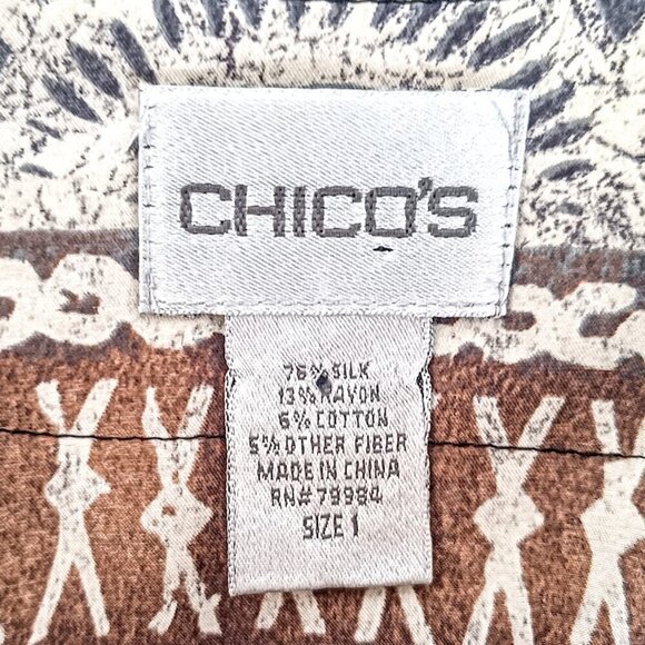 Chico's Silk Cotton Burnout Open Kimono Jacket - Picture 4 of 5